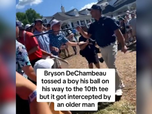 Golfer Bryson DeChambeau Steps In When Man Steals Ball From Kid