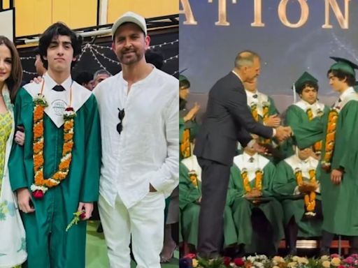 Hrithik Roshan and Sussanne Khan cheer for son Hrehaan as he graduates, watch video