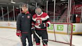 He fled Ukraine and just got to skate with this junior hockey club. Oh, he's 44