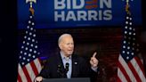 President Joe Biden talks at a rally at Pullman Yard on Saturday evening in Atlanta, March 9, 2024.