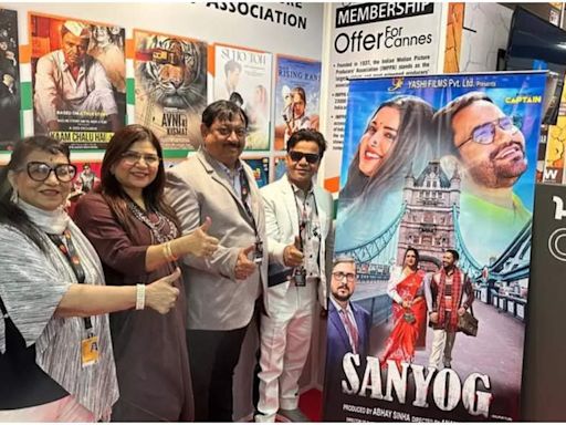 Cannes 2024: Rajpal Yadav launches the first poster of the Bhojpuri film 'Sanyog' at the festival | Bhojpuri Movie News - Times of India