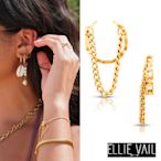 ELLIE VAIL 邁阿密防水珠寶 C型耳骨夾 金色鎖鍊耳環 Billy Chain Ear Cuff