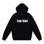 TEAM WANG 23款插肩袖針織連帽衛衣王嘉爾白色字母logo男女款上衣