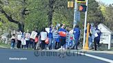 Tewksbury Hospital staff pickets at library