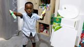 A Ghana toddler sets a world record as the youngest male artist. His mom says he just loves colors