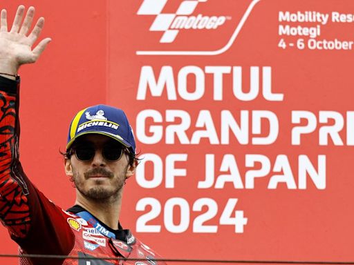 Japanese Grand Prix: Francesco Bagnaia holds off Jorge Martin to seal double