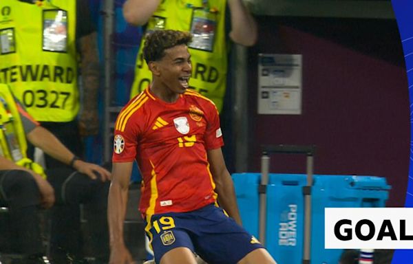 Euro 2024 video: Lamine Yamal scores 'unbelievable' equaliser for Spain