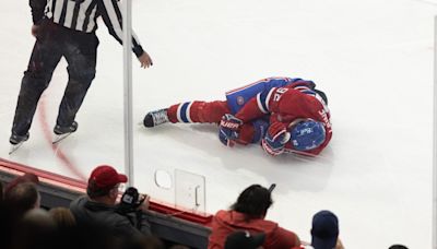 The Canadiens lose 2-1 to the Maple Leafs, with Laine and Reinbacher injured