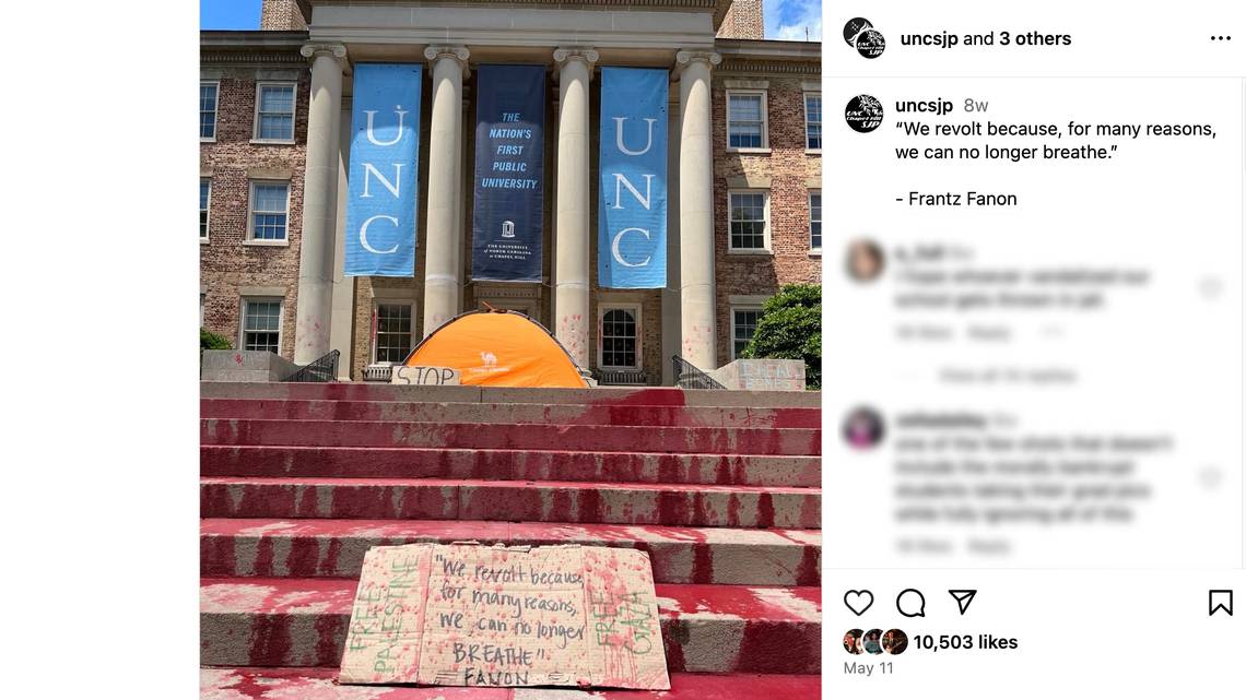 UNC police obtained warrant to search pro-Palestinian student group’s social media