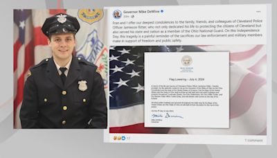 Tributes pour in for Cleveland police officer Jamieson Ritter, who was killed in the line of duty