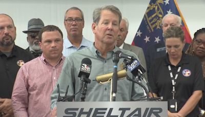 Gov. Brian Kemp holds press conference on Debby aftermath in Savannah