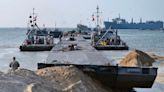 US military starts building pier off of Gaza to deliver aid