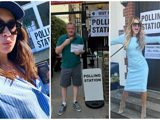 General election: Piers Morgan and Myleene Klass lead celebrities heading to the polls