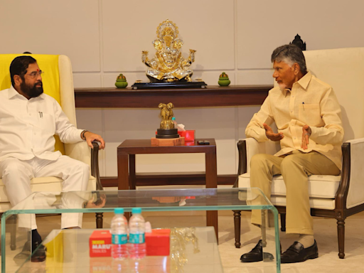 Andhra CM Naidu Meets Maharashtra Counterpart Eknath Shinde, Discusses Politics, Cooperation
