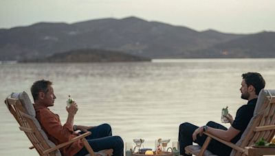 Jack Whitehall and David Duchovny enjoy cocktails in Greece in Malice first look