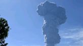 Indonesia's Mount Ibu erupts, spewing thick ash and dark clouds into the sky