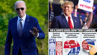 Biden narrowly leads Trump in race for the White House in shock poll