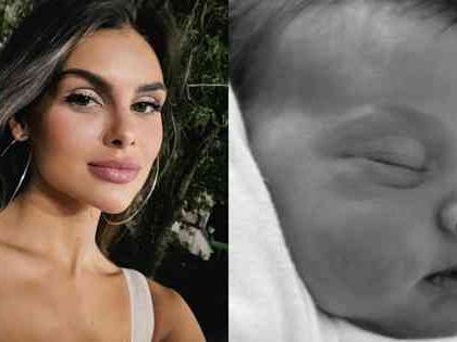 Amanda Kimberlly posta novas fotos da filha e web reage: 'Cara do Neymar'