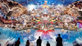 Take a look at the dazzling artwork being shown on a huge 'digital canvas' in London