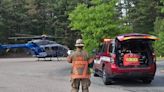 Person seriously injured in motorcycle crash in Mass. town, flown to hospital