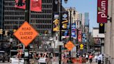 The NFL Draft sets up in downtown Detroit