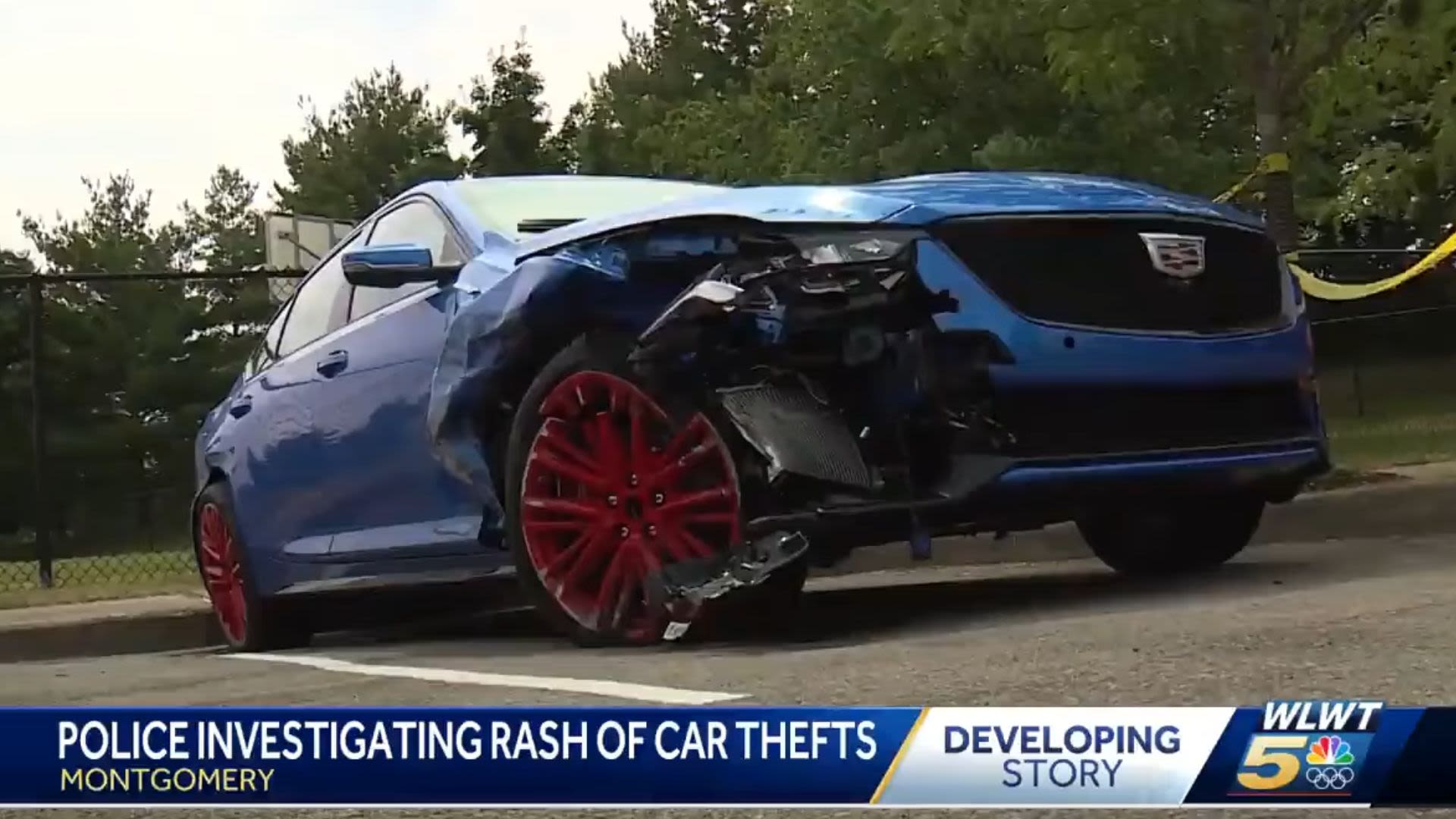 Thieves Steal And Crash Cadillacs From Dealership