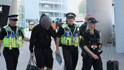 Man detained at Manchester Airport after fan trouble before England game