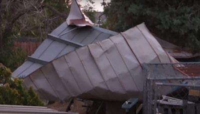 Storm batters High Desert, topples trees, destroys property, causes collision
