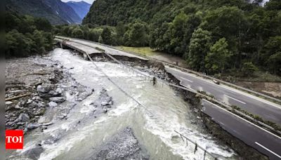 2 killed, 1 missing after torrential rains trigger landslide in Switzerland - Times of India