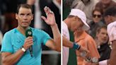 Rafael Nadal in speech gaffe as classy gesture lauded - French Open day two