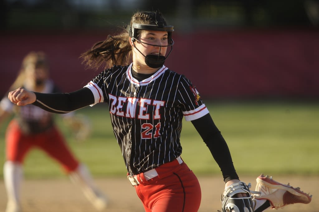 Sophie and Lanie Rosner can be battery mates. But Benet freshmen have few limits. ‘They can play all over the place.’