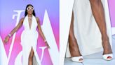 Naomi Campbell Goes White-Hot in Peep-Toe Stilettos and Slit Dress for V&A Summer Party Celebrating ‘Naomi: In Fashion...