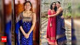 Rashmika Mandanna Sari: Rashmika Mandanna embraces her Kodagu heritage in elegant blue Coorgi silk sari | - Times of India