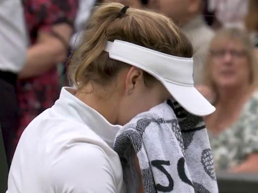 Jannik Sinner watches as girlfriend Anna Kalinskaya retires in TEARS