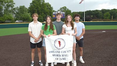 Ashland County Sports Hall of Fame game awards scholarship recipients