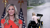 Lara Trump sparks anger after sharing video of son driving toy car outside during Hurricane Ian