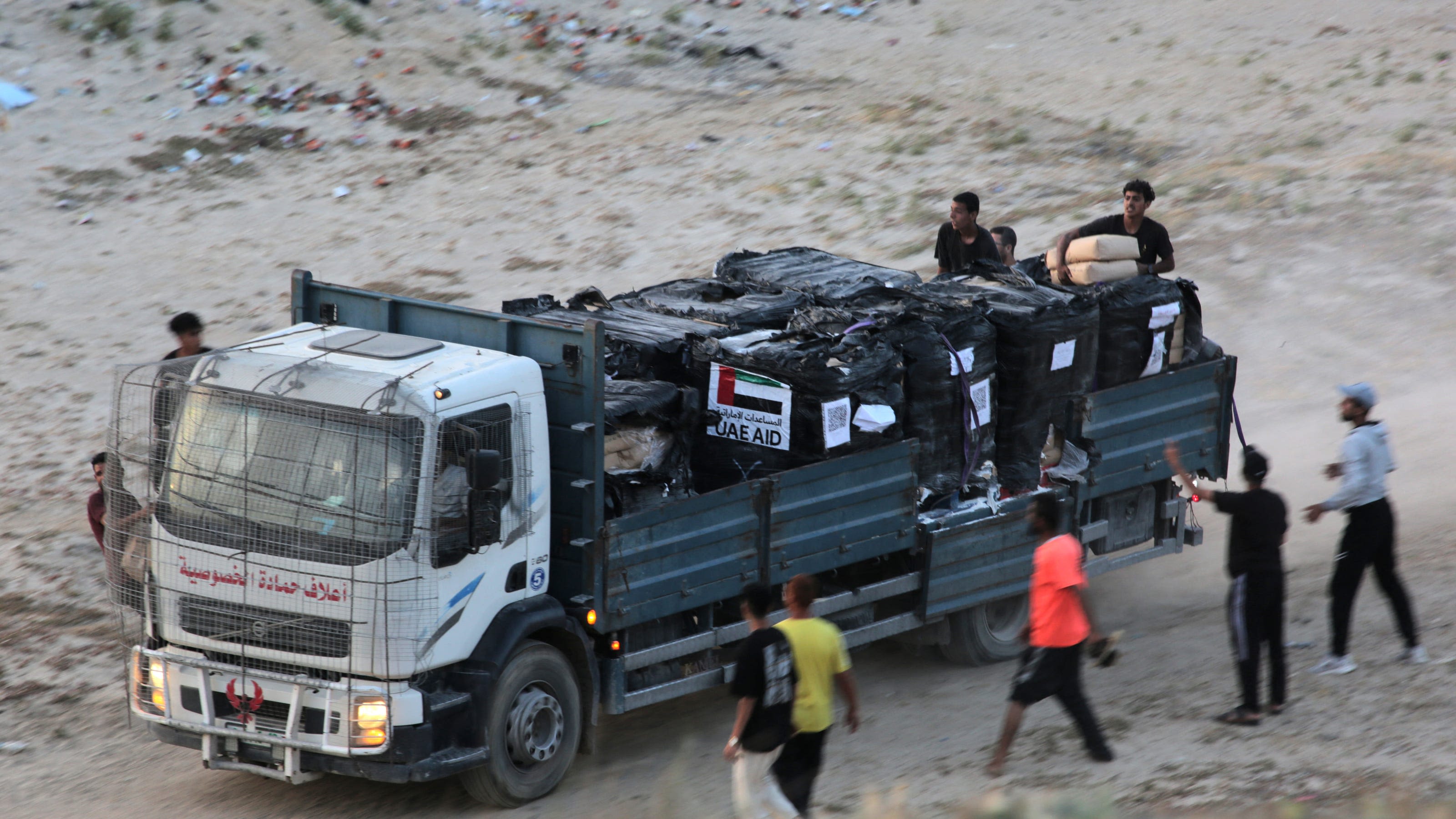 Hijacked: Humanitarian aid trucks traveling to Gaza had shipments seized