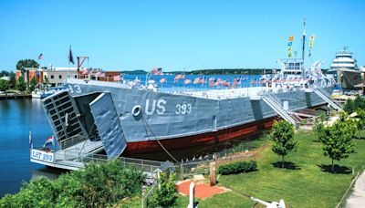 When you can see fireworks from the top deck of a WWII-era ship in Muskegon