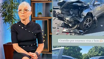 Cininha de Paula fala sobre acidente de trânsito que sofreu com a filha, Maria Maya, e conta que filho de Malu Mader estava entre os envolvidos: 'Um dos carros deu perda total'