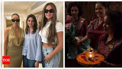 Anant Ambani and Radhika Merchant wedding: Kim Kardashian and Khloe Kardashian get a royal welcome on first visit to India | - Times of India