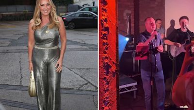 Claire Sweeney leads the stars at Coronation Street party on karaoke