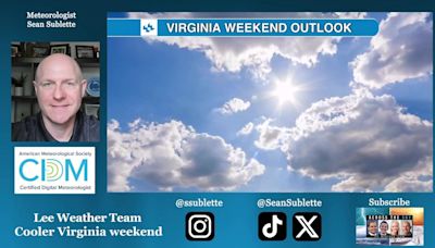 Much cooler forecast this weekend in Virginia