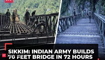 Sikkim floods: 70 Ft Bailey Bridge built in 72 hours, Indian Army's Trishakti Corps' swift response