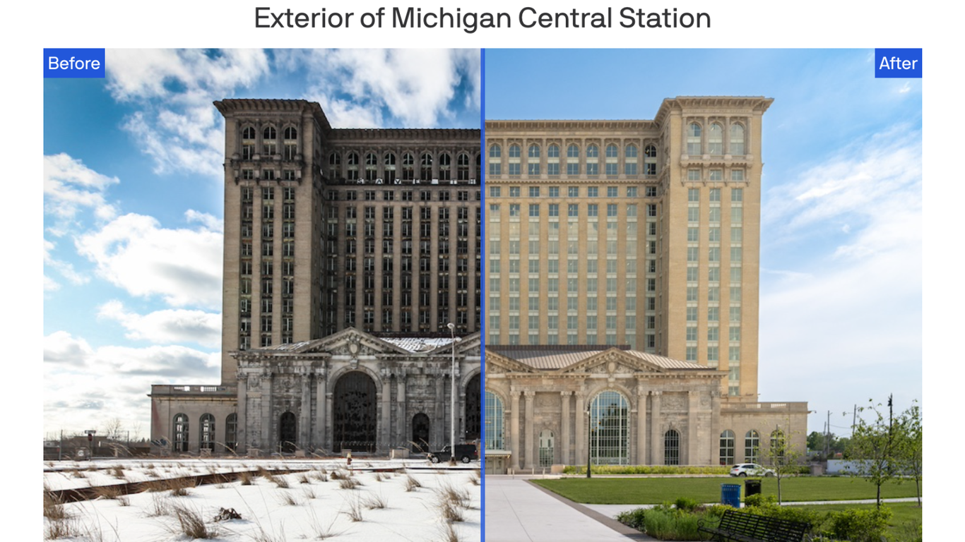 Detroit's once-abandoned train depot restored to past glory