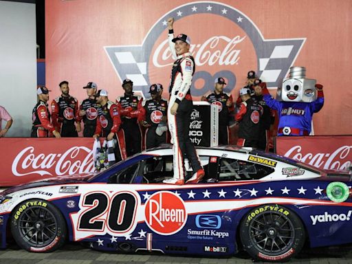 Kyle Larson, Donald Trump and ringing the Bell: A wild and stormy night at Coca-Cola 600