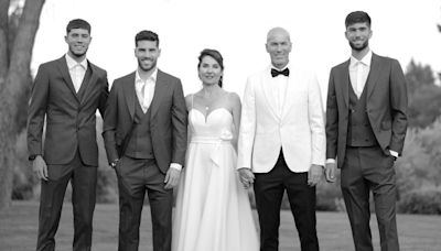 Zinedine Zidane y Véronique celebran sus 30 años de matrimonio: vestidos de novios y una ausencia