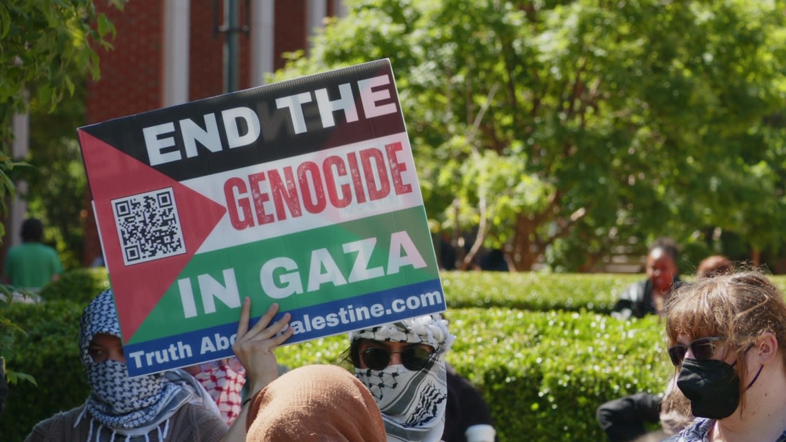 UNC Charlotte students join thousands of others in campus protest against Israel-Hamas war