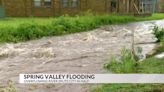 Spring Valley Creek turns into rushing river following heavy rain