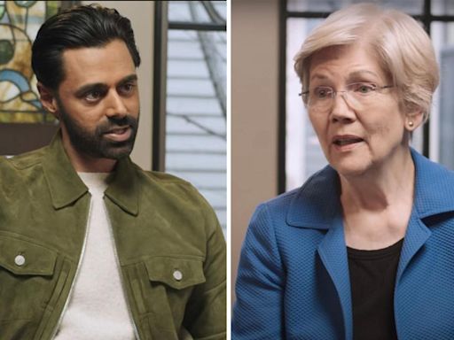 Hasan Minhaj launches new talk show 'Hasan Minhaj Doesn't Know' and grills Elizabeth Warren about Biden on his debut episode