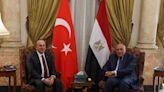 Turkey's foreign minister in Cairo for first time since ties cut a decade ago